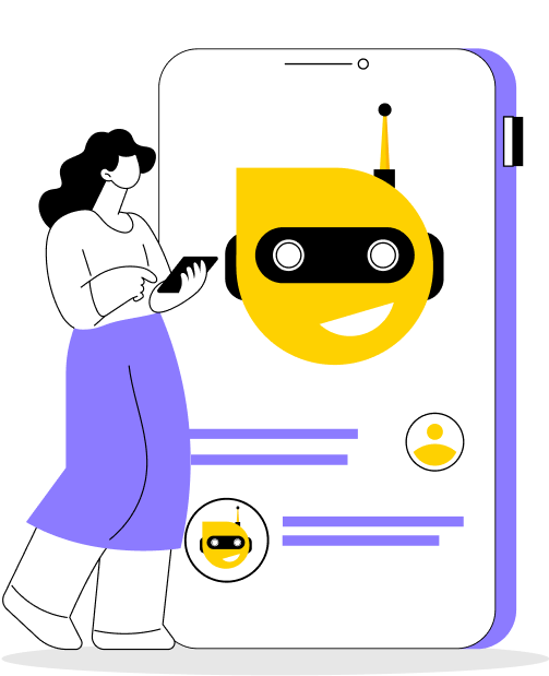 Visual representation of chatbot benefits and ROI statistics